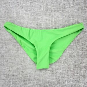 PQ Swim Bikini Bottom Womens Large Neon Green Ruched‎ Back Cheeky Swimwear